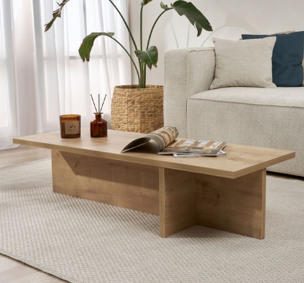 Τραπεζάκι σαλονιού Harbor Megapap χρώμα sapphire oak 120x45x30εκ.