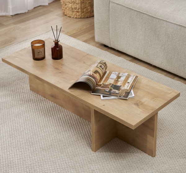 Τραπεζάκι σαλονιού Harbor Megapap χρώμα sapphire oak 120x45x30εκ.