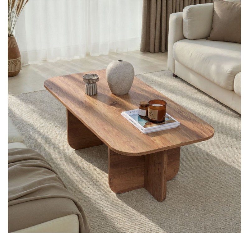 Τραπεζάκι σαλονιού Becaj Megapap χρώμα atlantic pine 120x60x41,4εκ.