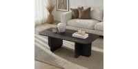Τραπεζάκι σαλονιού Becaj Megapap χρώμα black wood 120x60x41,4εκ.