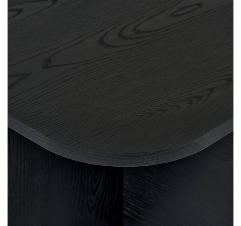 Τραπεζάκι σαλονιού Becaj Megapap χρώμα black wood 120x60x41,4εκ.