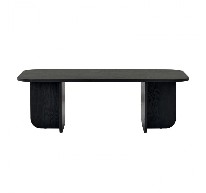 Τραπεζάκι σαλονιού Becaj Megapap χρώμα black wood 120x60x41,4εκ.