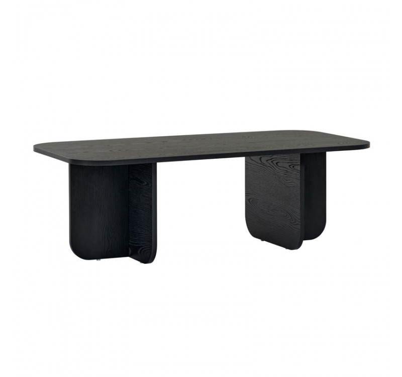Τραπεζάκι σαλονιού Becaj Megapap χρώμα black wood 120x60x41,4εκ.