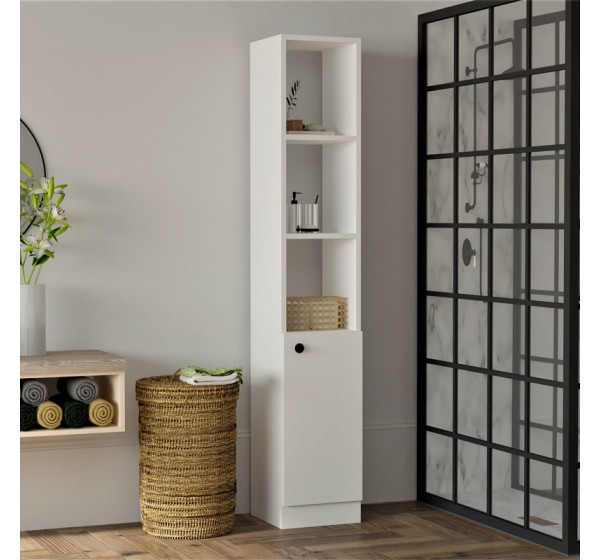 Ντουλάπι κουζίνας - μπάνιου Trend Megapap χρώμα λευκό 30x29,6x170εκ.