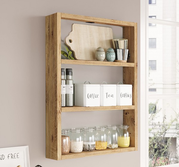 Ραφιέρα τοίχου Prena Megapap χρώμα atlantic pine 43,2x9x60εκ.