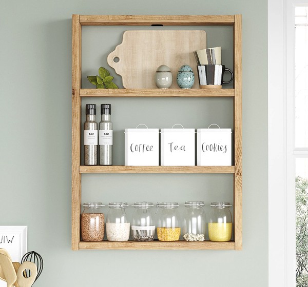 Ραφιέρα τοίχου Prena Megapap χρώμα atlantic pine 43,2x9x60εκ.