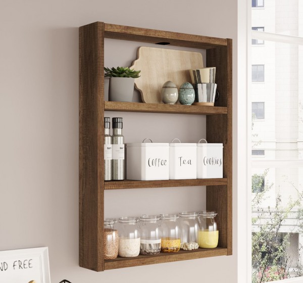 Ραφιέρα τοίχου Prena Megapap χρώμα καρυδί 43,2x9x60εκ.