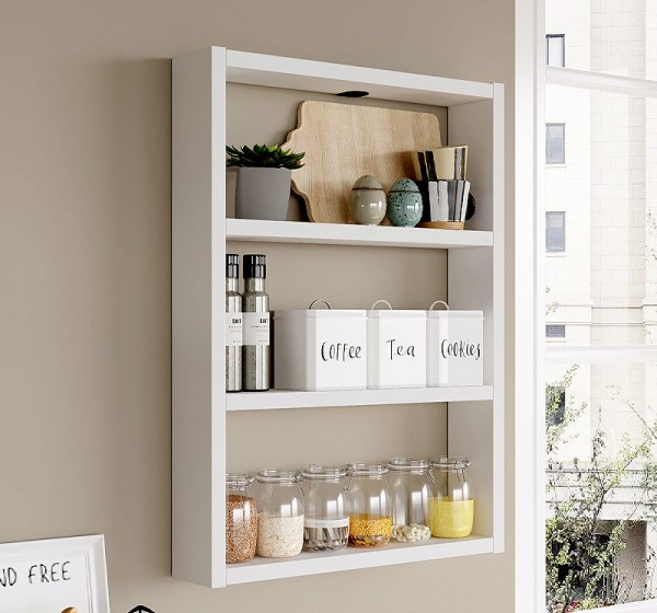 Ραφιέρα τοίχου Prena Megapap χρώμα λευκό 43,2x9x60εκ.