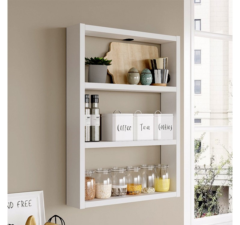 Ραφιέρα τοίχου Prena Megapap χρώμα λευκό 43,2x9x60εκ.