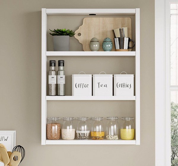 Ραφιέρα τοίχου Prena Megapap χρώμα λευκό 43,2x9x60εκ.