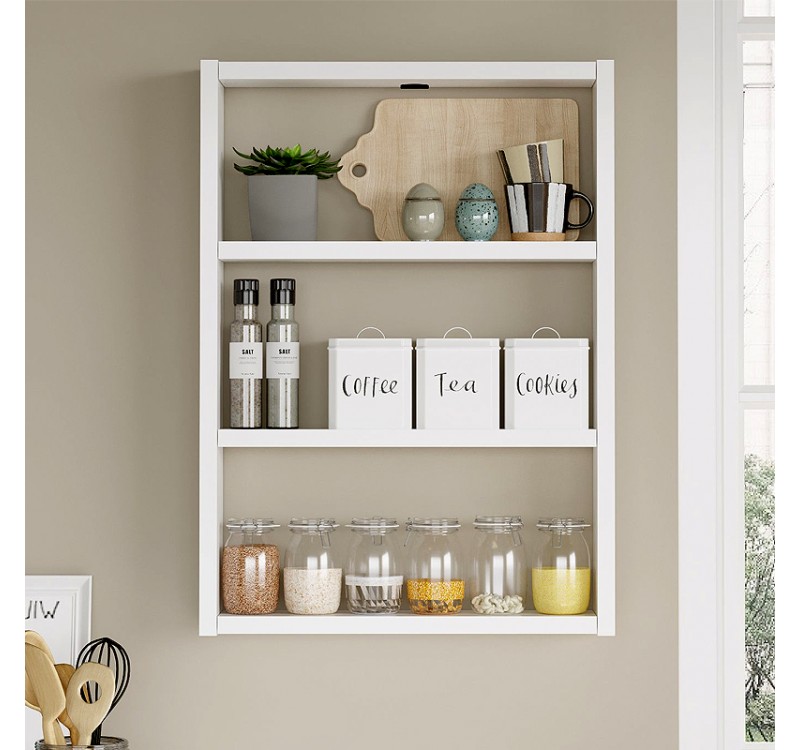 Ραφιέρα τοίχου Prena Megapap χρώμα λευκό 43,2x9x60εκ.