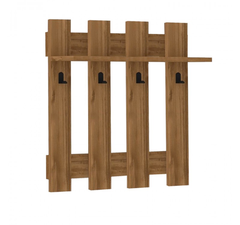 Κρεμάστρα τοίχου Carina Megapap χρώμα καρυδί 70x18x70εκ.