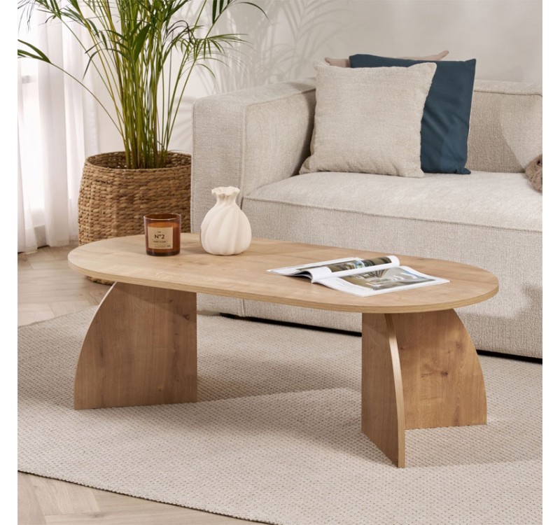 Τραπεζάκι σαλονιού Melina Megapap χρώμα sapphire oak 120x60x40εκ.