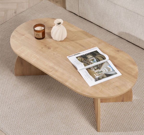 Τραπεζάκι σαλονιού Melina Megapap χρώμα sapphire oak 120x60x40εκ.