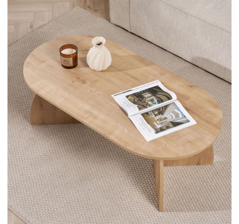Τραπεζάκι σαλονιού Melina Megapap χρώμα sapphire oak 120x60x40εκ.