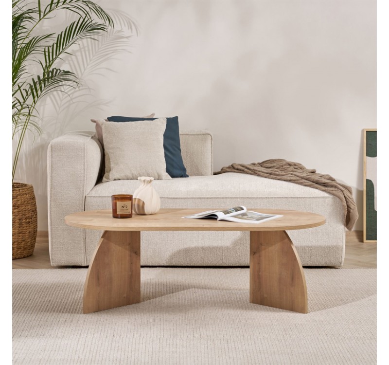 Τραπεζάκι σαλονιού Melina Megapap χρώμα sapphire oak 120x60x40εκ.