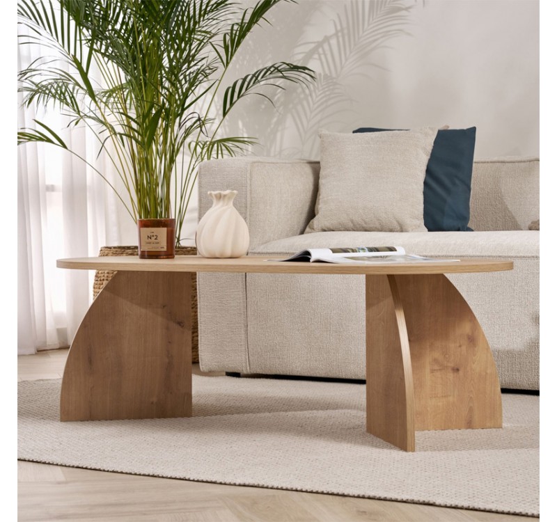 Τραπεζάκι σαλονιού Melina Megapap χρώμα sapphire oak 120x60x40εκ.