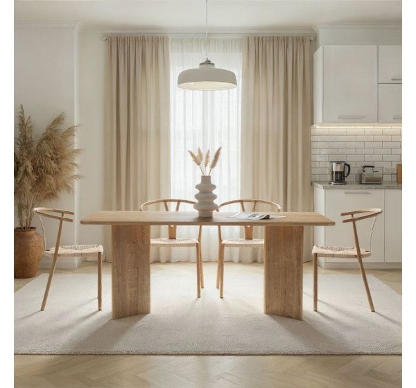 Τραπέζι Linza Megapap χρώμα honey oak 180x90x75εκ.