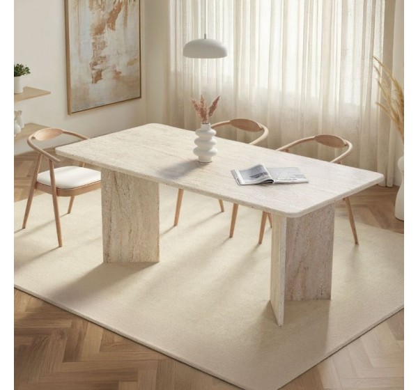Τραπέζι Linza Megapap χρώμα travertine 180x90x75εκ.