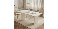 Τραπέζι Linza Megapap χρώμα λευκό 180x90x75εκ.
