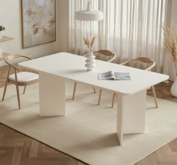 Τραπέζι Linza Megapap χρώμα λευκό 180x90x75εκ.