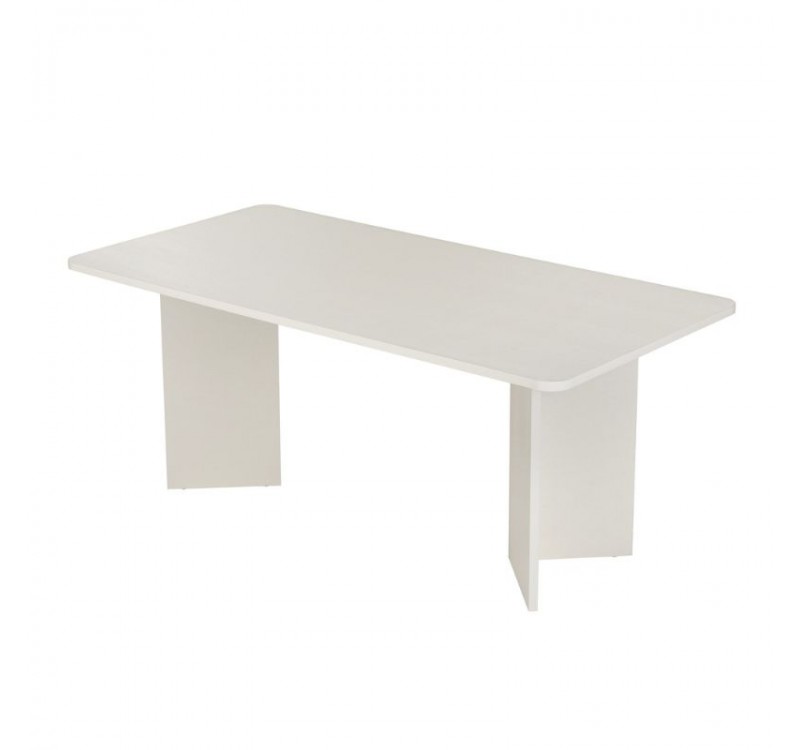 Τραπέζι Linza Megapap χρώμα λευκό 180x90x75εκ.