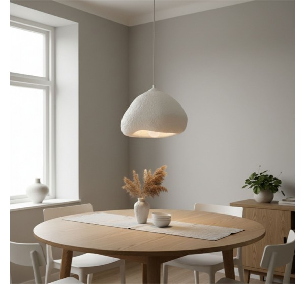 Φωτιστικό οροφής Lora Megapap E27 fiberglass μονόφωτο χρώμα λευκό 32x28x120εκ.
