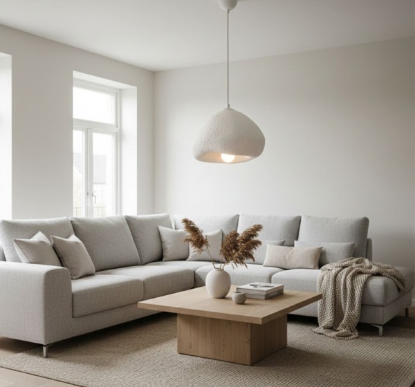 Φωτιστικό οροφής Lora Megapap E27 fiberglass μονόφωτο χρώμα λευκό 32x28x120εκ.
