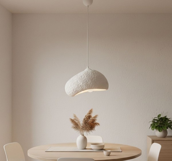 Φωτιστικό οροφής Loval Megapap E27 fiberglass μονόφωτο χρώμα λευκό 32x27x120εκ.