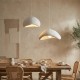 Φωτιστικό οροφής Luna Megapap E27 fiberglass δίφωτο χρώμα λευκό Ø70x115εκ.