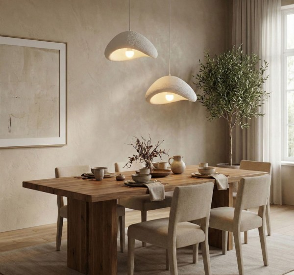 Φωτιστικό οροφής Luna Megapap E27 fiberglass δίφωτο χρώμα λευκό Ø74x115εκ.