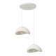 Φωτιστικό οροφής Luna Megapap E27 fiberglass δίφωτο χρώμα λευκό Ø74x115εκ.