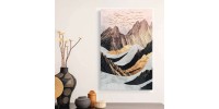 Πίνακας σε καμβά "Abstract Mountain" Megapap ψηφιακής εκτύπωσης 70x100x3εκ.