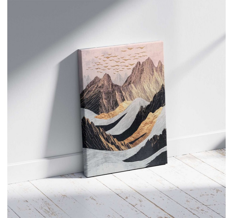 Πίνακας σε καμβά "Abstract Mountain" Megapap ψηφιακής εκτύπωσης 70x100x3εκ.