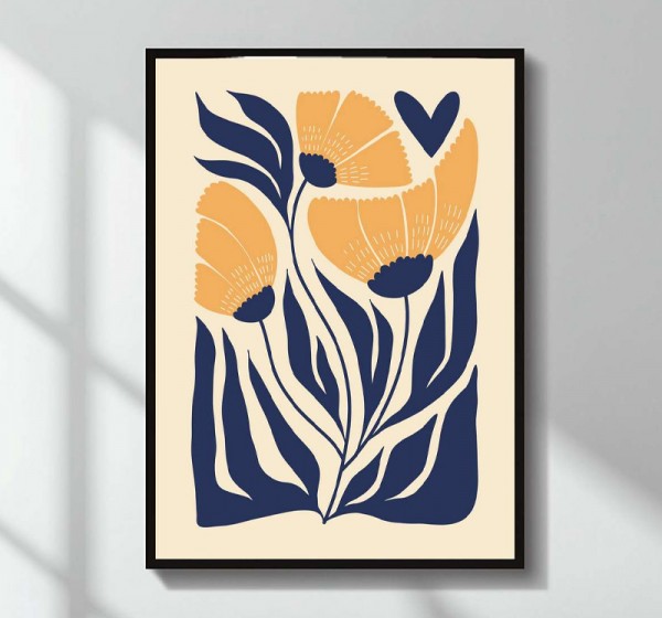 Πίνακας "Poppies" Megapap ψηφιακής εκτύπωσης 50x70εκ.