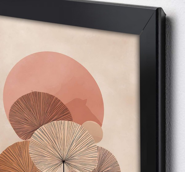 Πίνακας "Pink Leaves" Megapap ψηφιακής εκτύπωσης 50x70εκ.