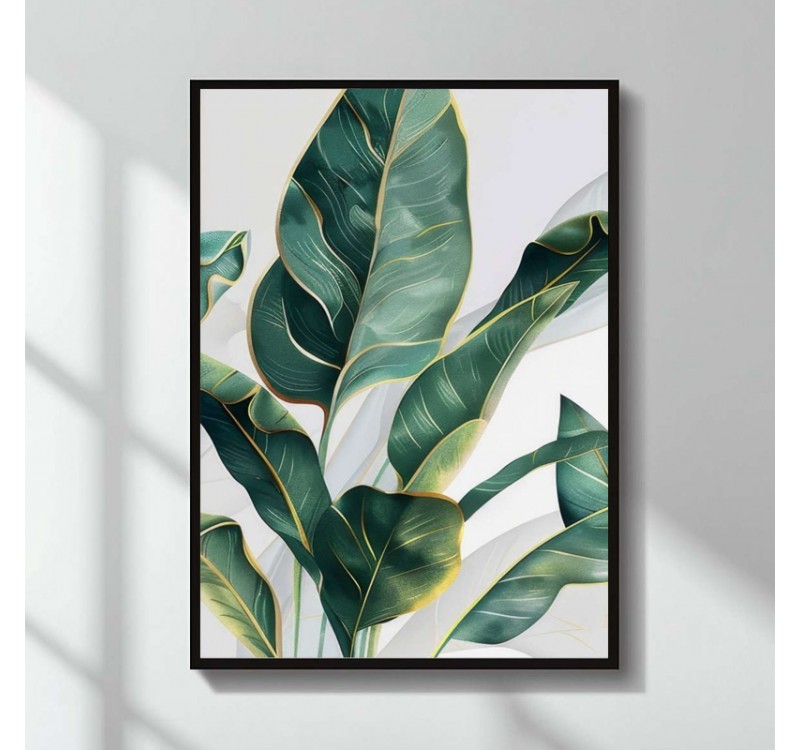 Πίνακας "Botanical Leaves" Megapap ψηφιακής εκτύπωσης 50x70εκ.
