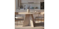 Τραπέζι Virela Megapap χρώμα travertine Ø120x75εκ.