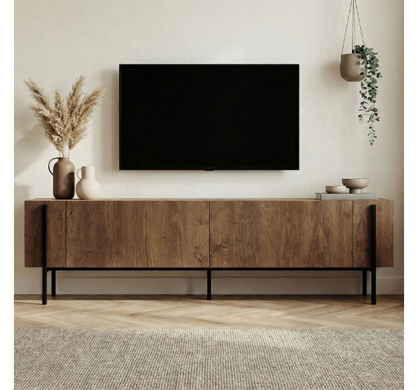 Έπιπλο τηλεόρασης Nexus Megapap χρώμα καρυδί 180x30x45,5εκ.