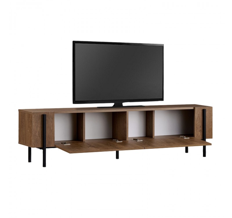Έπιπλο τηλεόρασης Nexus Megapap χρώμα καρυδί 180x30x45,5εκ.