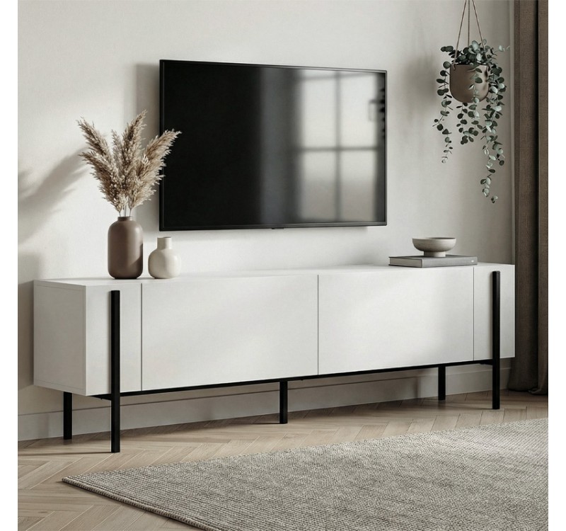 Έπιπλο τηλεόρασης Nexus Megapap χρώμα λευκό 180x30x45,5εκ.