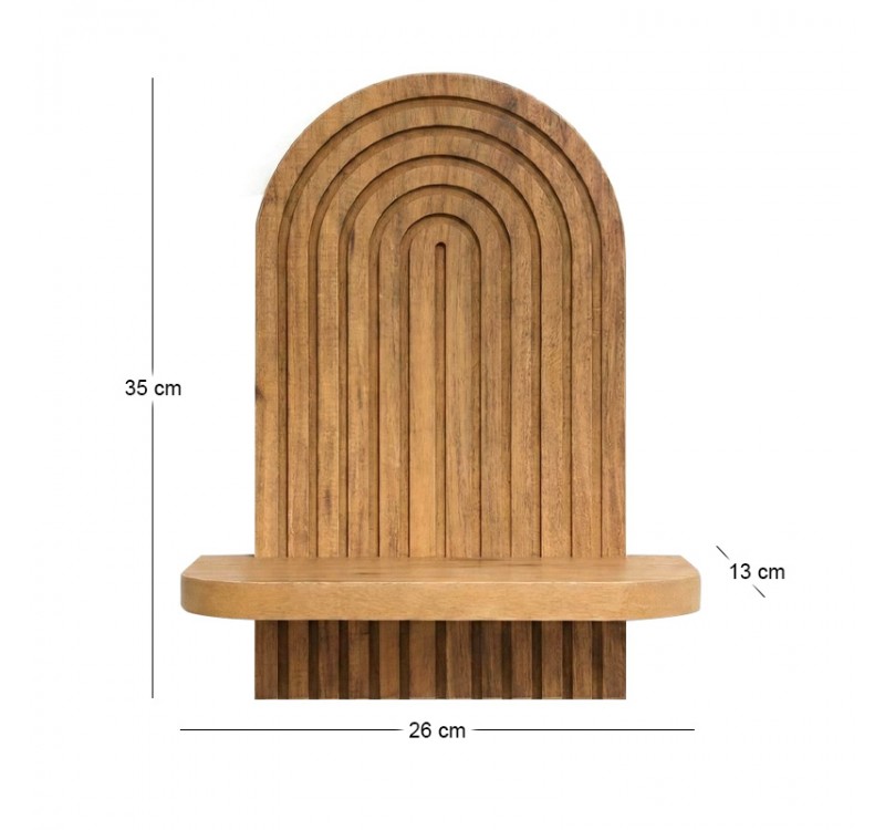 Ραφιέρα τοίχου Artwill Megapap Mdf χρώμα oak 26x13x35εκ.
