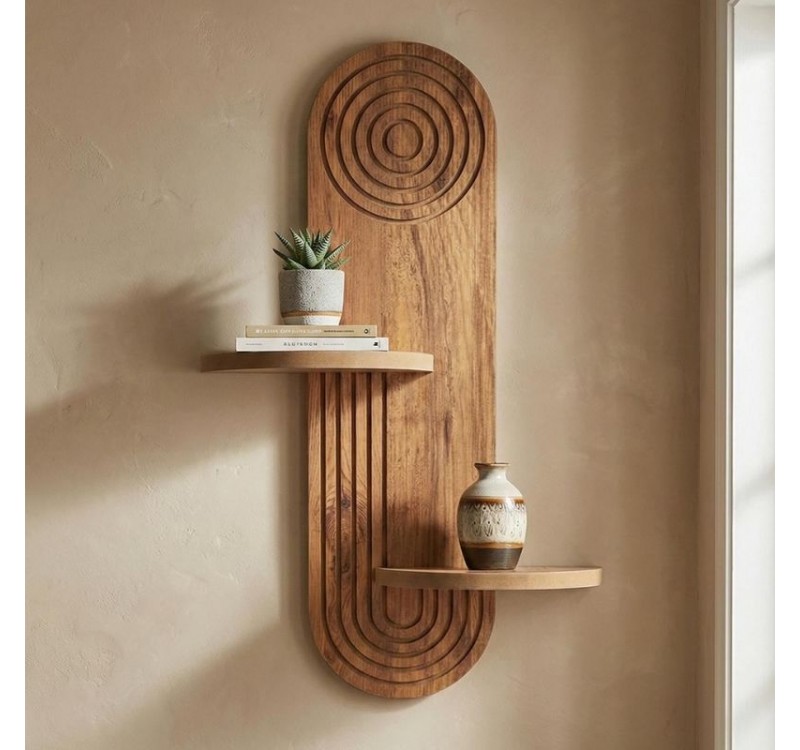 Ραφιέρα τοίχου Artwill Megapap Mdf χρώμα oak 46x13x70εκ.