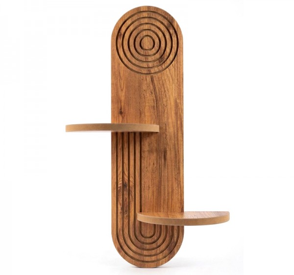 Ραφιέρα τοίχου Artwill Megapap Mdf χρώμα oak 46x13x70εκ.