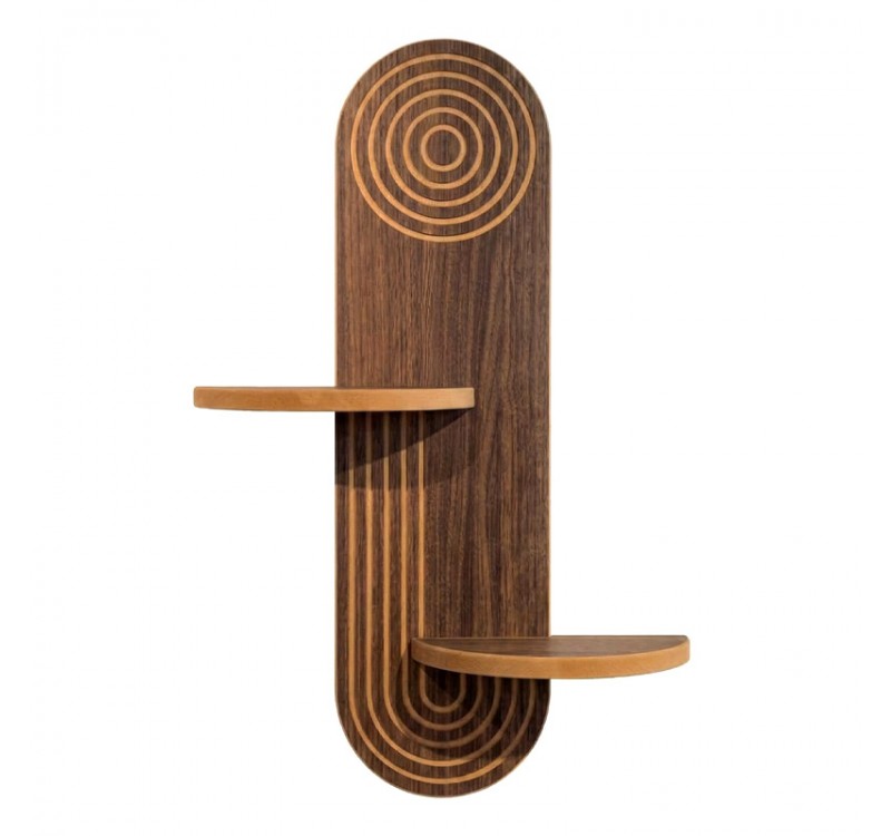Ραφιέρα τοίχου Artwill Megapap Mdf χρώμα wenge 46x13x70εκ.