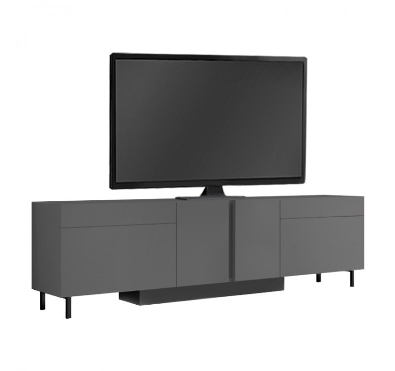 Έπιπλο τηλεόρασης Arlen Megapap με Led Rgb χρώμα ανθρακί 180x32x50εκ.