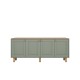 Μπουφές Bohemian Megapap χρώμα πράσινο - φυσικό οξιάς 180x40x75εκ.