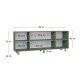 Μπουφές Bohemian Megapap χρώμα πράσινο - φυσικό οξιάς 180x40x75εκ.