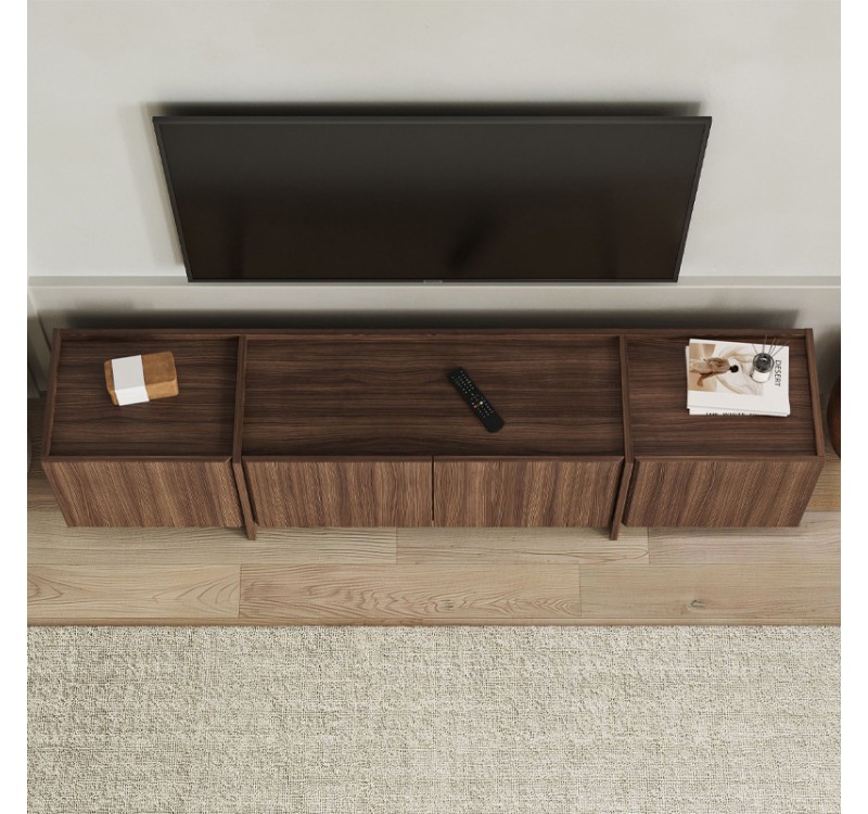 Έπιπλο τηλεόρασης Dorma Megapap χρώμα καρυδί 180x35x46,2εκ.