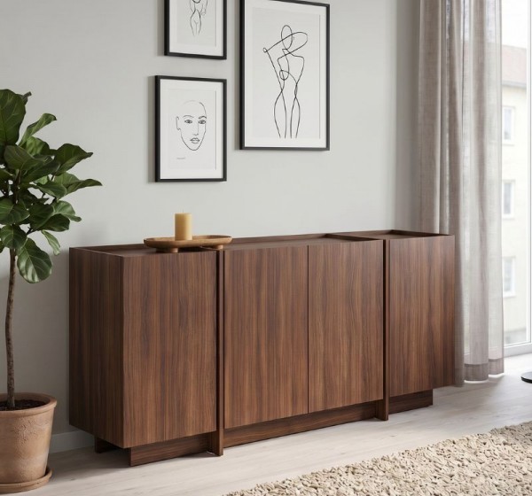 Μπουφές Dorma Megapap χρώμα καρυδί 180x45x80,2εκ.